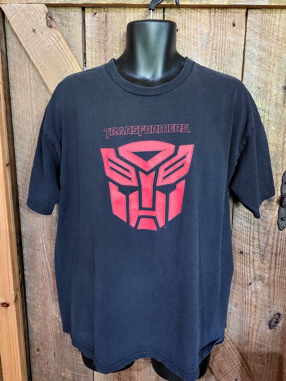 Transformers Autobots Shirt Men's XL Faded Black Distressed Retro Tagless READ